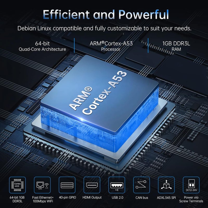 BigTreeTech Pi V1.2 Control Board Quad-Core WiFi 1GB RAM, BTT Pi Support SKR Mini E3 V3.0 Octopus/Pro/Max EZ Kraken SKR Pico Silent Board to Run Klipper VS Raspberry-Pi 4/3B for i3/CoreXY 3D Printer - Image 2